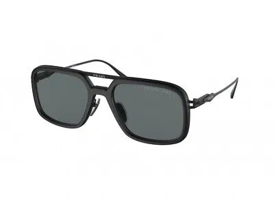 Pre-owned Prada Sunglasses Pr 57zs 1bo5z1 Matte Black Grey Man