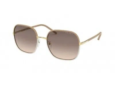 Pre-owned Prada Sunglasses Pr 67xs 09g3d0 Beige Brown Woman