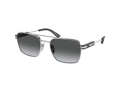 Pre-owned Prada Sunglasses Pr 67zs 1bc5w1 Silver Grey Men Women