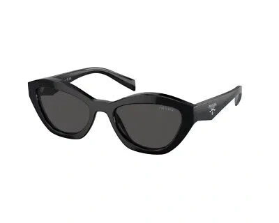 Pre-owned Prada Sunglasses Pr A02s 16k08z Black Dark Gray Woman