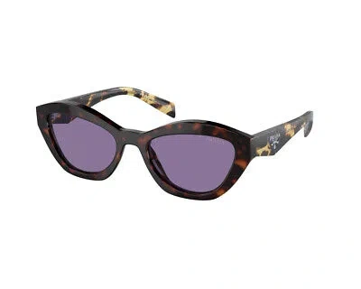 Pre-owned Prada Sunglasses Pr A02s 17n50b Havana Violet Woman In Purple