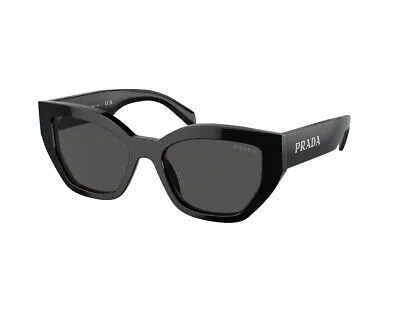 Pre-owned Prada Sunglasses Pr A09s 1ab5s0 Black Dark Gray Woman