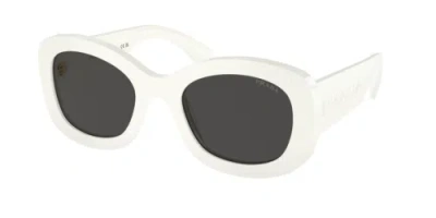Pre-owned Prada Sunglasses Pr A13s 1425s0 White Grey Woman In Gray