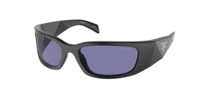 Pre-owned Prada Sunglasses Pr A19s 1bo40g Black Violet Man