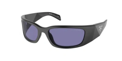 Pre-owned Prada Sunglasses Pr A19s 1bo40g Black Violet Man In Purple
