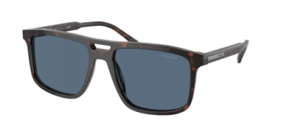 Pre-owned Prada Sunglasses Pr A22s 17n06a Turtle Blue Man