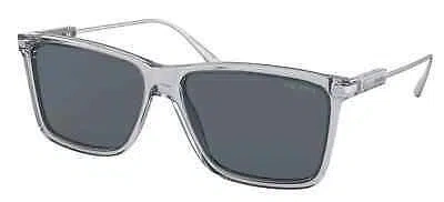 Pre-owned Prada Sunglasses Pr01zs U430a9 58mm Transparent Grey / Blue Lens