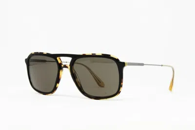 Pre-owned Prada Sunglasses Pr06vs-nai5s2 Top Black Medium Havana Brown Lens 54mm
