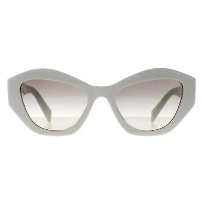Pre-owned Prada Sunglasses Pr07ys 142130 White Gray Gradient