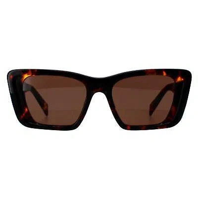Pre-owned Prada Sunglasses Pr08ys 01v8c1 Honey Havana Dark Brown