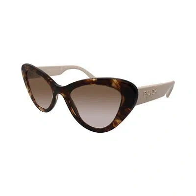 Pre-owned Prada Sunglasses Pr13ys 07r0a6 52mm Havana / Brown Gradient Lens
