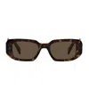 Prada Rectangular Sunglasses In Brown