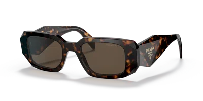 Pre-owned Prada Sunglasses Pr17ws 2au8c1 49mm Tortoise / Brown Lens Brand Authentic