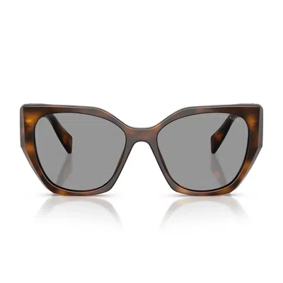 Prada Sunglasses Pr19 Zs 20 D50 Q Juniper Tortoiseshell/grey Women In Metallic