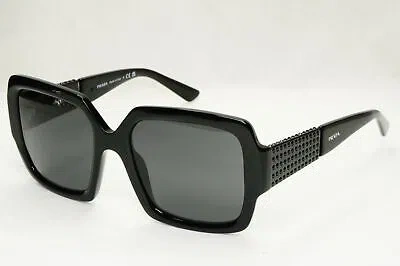 Pre-owned Prada Sunglasses Pr21xs 01e5s0 54mm Black / Dark Grey Lens In Gray