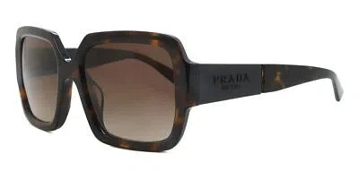 Pre-owned Prada Sunglasses Pr21xsf 2au6s1 55mm Havana / Brown Gradient Lens