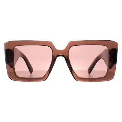Pre-owned Prada Sunglasses Pr23ys 17o60b Brown Transparent Light Brown