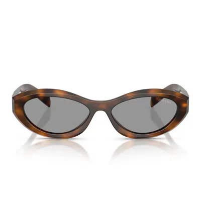 Prada Sunglasses Pr26 Zs 20 D50 Q Juniper Tortoise/gray Unisex In Brown