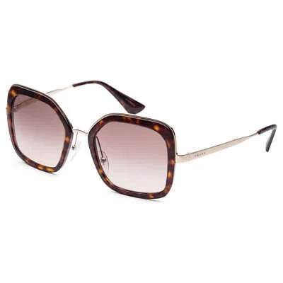 Pre-owned Prada Sunglasses Pr57us 2au3d0 54mm Havana / Brown Gradient Grey Lens