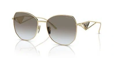 Pre-owned Prada Sunglasses Pr57ys Zvn0a7 57mm Pale Gold / Grey Gradient Lens