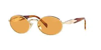 Pre-owned Prada Sunglasses Pr65zs Zvn02z 55mm Pale Gold / Orange Lens