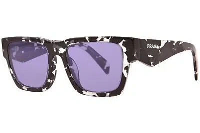Pre-owned Prada Sunglasses Pra06s 15o50b 50mm Tortoise Black Crystal / Violet Mirror Lens In Violet Mirror Internal
