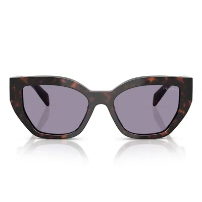 Prada Sunglasses Pra09 S 17 N03 N Tortoise/light Gray Unisex In White