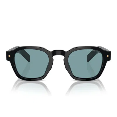 Prada Sunglasses Pra16 S 16 K04 D Black/green Unisex Polarized In Transparent
