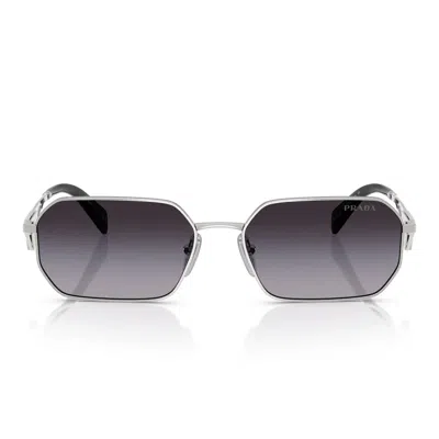 Prada Sunglasses Pra51 S 1 Bc90 A Silver/gray Gradient Unisex In Metallic