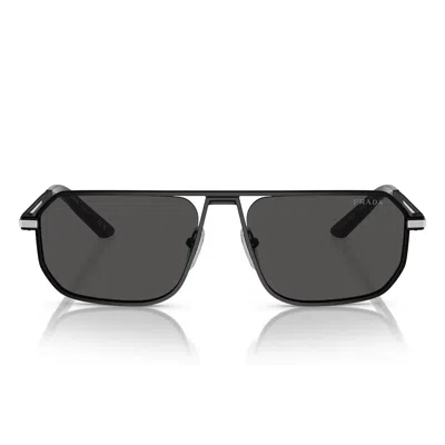 Prada Sunglasses Pra53 S 1 Bo5 S0 Matte Black/dark Grey Men In Transparent