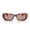 Prada 53mm Pillow Square Polarized Sunglasses In Brown