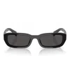 Prada Symbole Rectangular Sunglasses, 55mm In Black