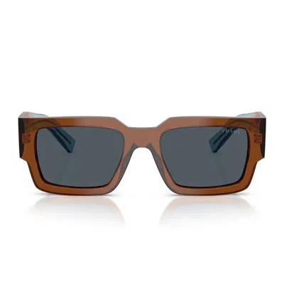 Prada Sunglasses Prb17 S 25 F70 B Chocolate/dark Grey Men In Blue