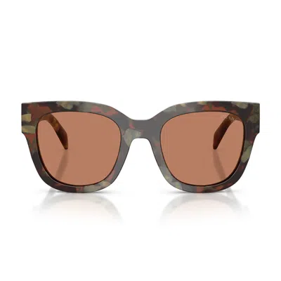 Prada Sunglasses Prc04 S 22 F90 Q Wood Tortoise/brown Women In Pink