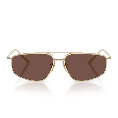 Prada Sunglasses Prc51 S Zvn80 T Pale Gold/chocolate Black Women In Multi