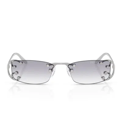 Prada Sunglasses Prc57 S 28 H40 V Silver/transparent Gradient Gray Women