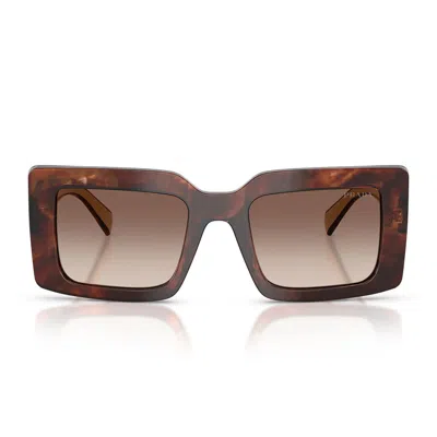 Prada Sunglasses Prd01 S 00 K10 S Caramel Tortoise/brown Gradient Women
