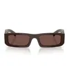 Prada Pr Rectangular Sunglasses, 54mm In Brown