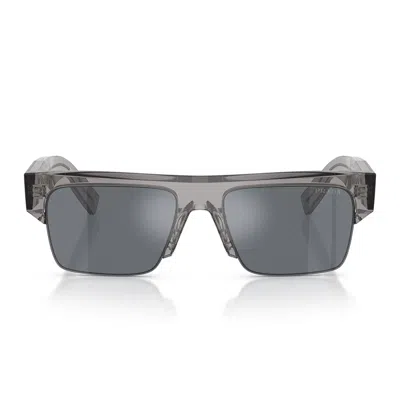 Prada Sunglasses Prd12 Su 16 Z30 Z Transparent Asphalt/graphite Anti Reflective Men In Gray