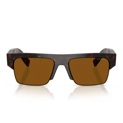 Prada Sunglasses Prd12 Su 17 N20 V Root Tortoiseshell/dark Bronze Men In Gray