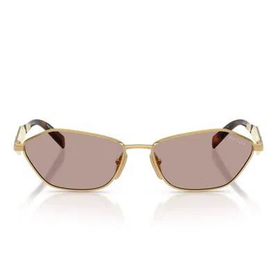 Prada Pr D50s 5ak20i Women's Sunglasses Gold Size 57