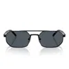 Prada Pr D53s 7ab70b Occhiali Da Sole Neri Per Uomo In Green