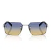 Prada 55mm Gradient Rectangular Sunglasses In Multi