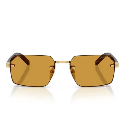 Prada Sunglasses Prd55 S 5 Ak50 P Gold/dark Honey Men In Blue