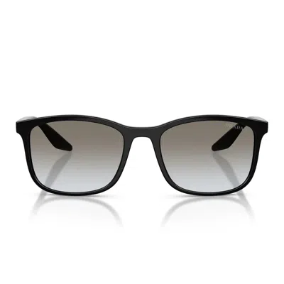 Prada Sunglasses Psa08 S 1 Ab0 A7 Linea Rossa Black/gray Gradient Unisex In Multi