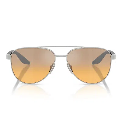 Prada Sunglasses Psa52 S 1 Bc40 Z Red Line Silver/gray Gradient Orange Unisex In Brown