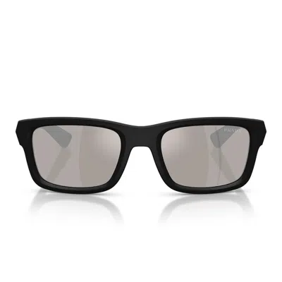 Prada Sunglasses Psb10 S 1 Bo80 Z Red Line Matte Black/mirrored Gray Men