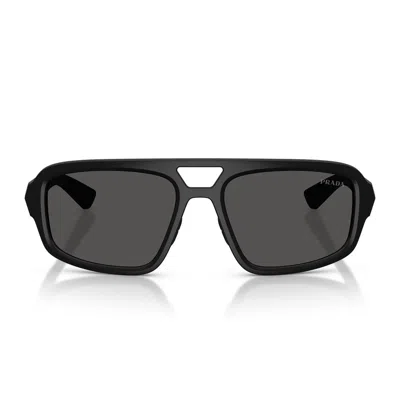 Prada Sunglasses Psb11 Su 1 Bo08 Z Linea Rossa Matte Black/dark Gray Men In Orange