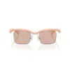 Prada Sculptural Oval Runway Sunglasses In Rosa/marrone