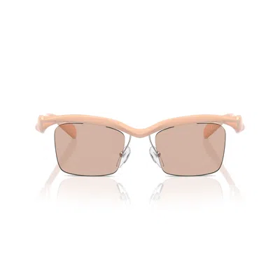Prada Sunglasses In Rosa/marrone